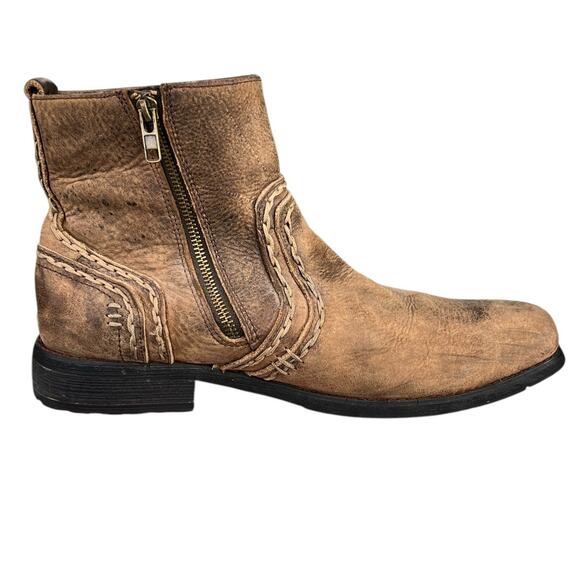 Bed Stu Mens Revolution Brown Distressed Chelsea Boots Size US 8.5 - Picture 4 of 10